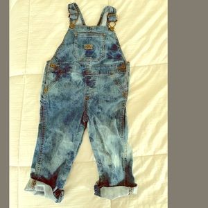 2T Toddler Wrangler distressed overalls